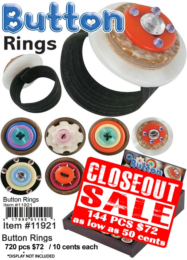 Button Rings Closeout